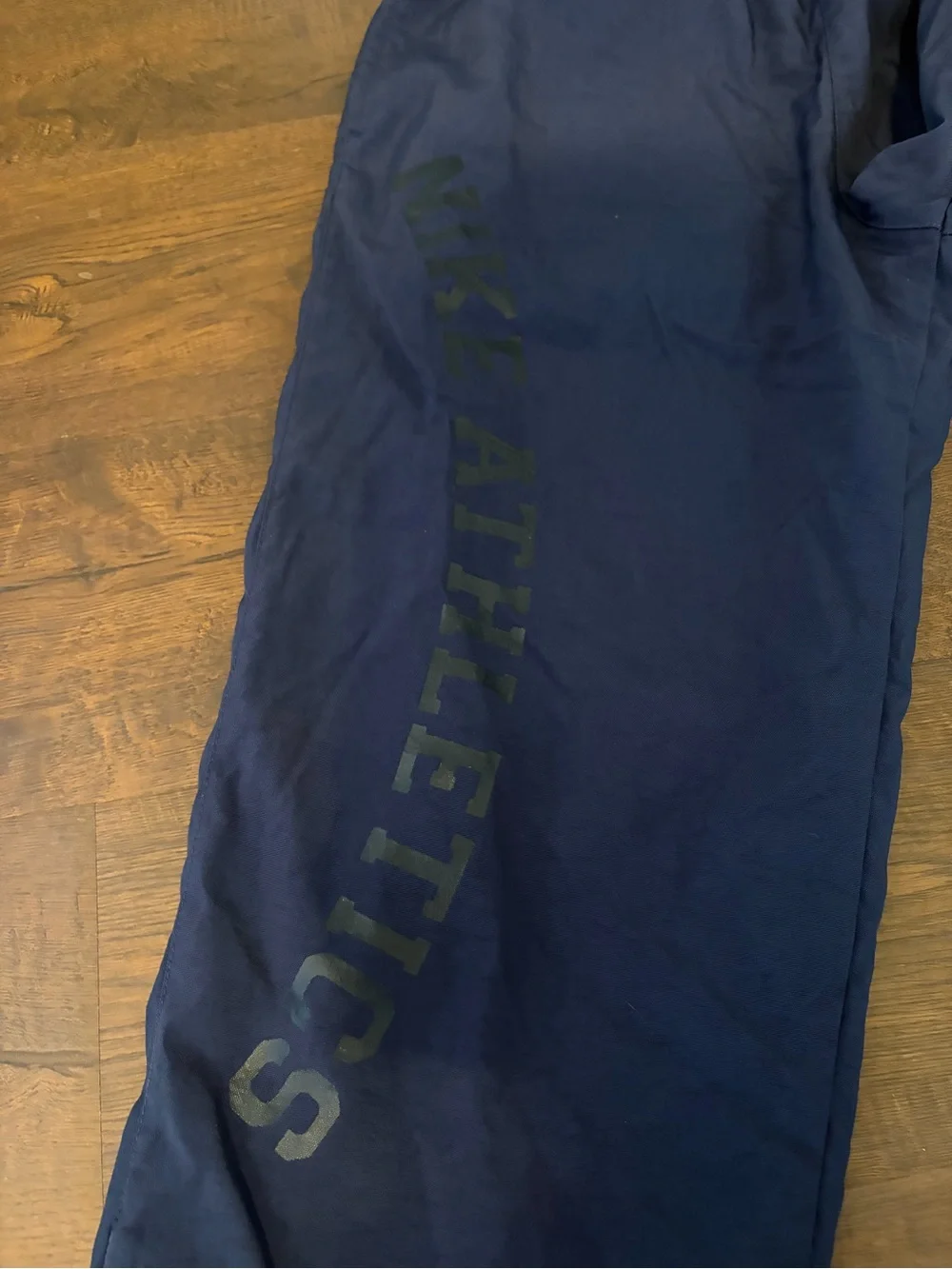 Vintage Nike Athletics Nylon Windbreaker Track Pants Navy Blue Boys Youth Large